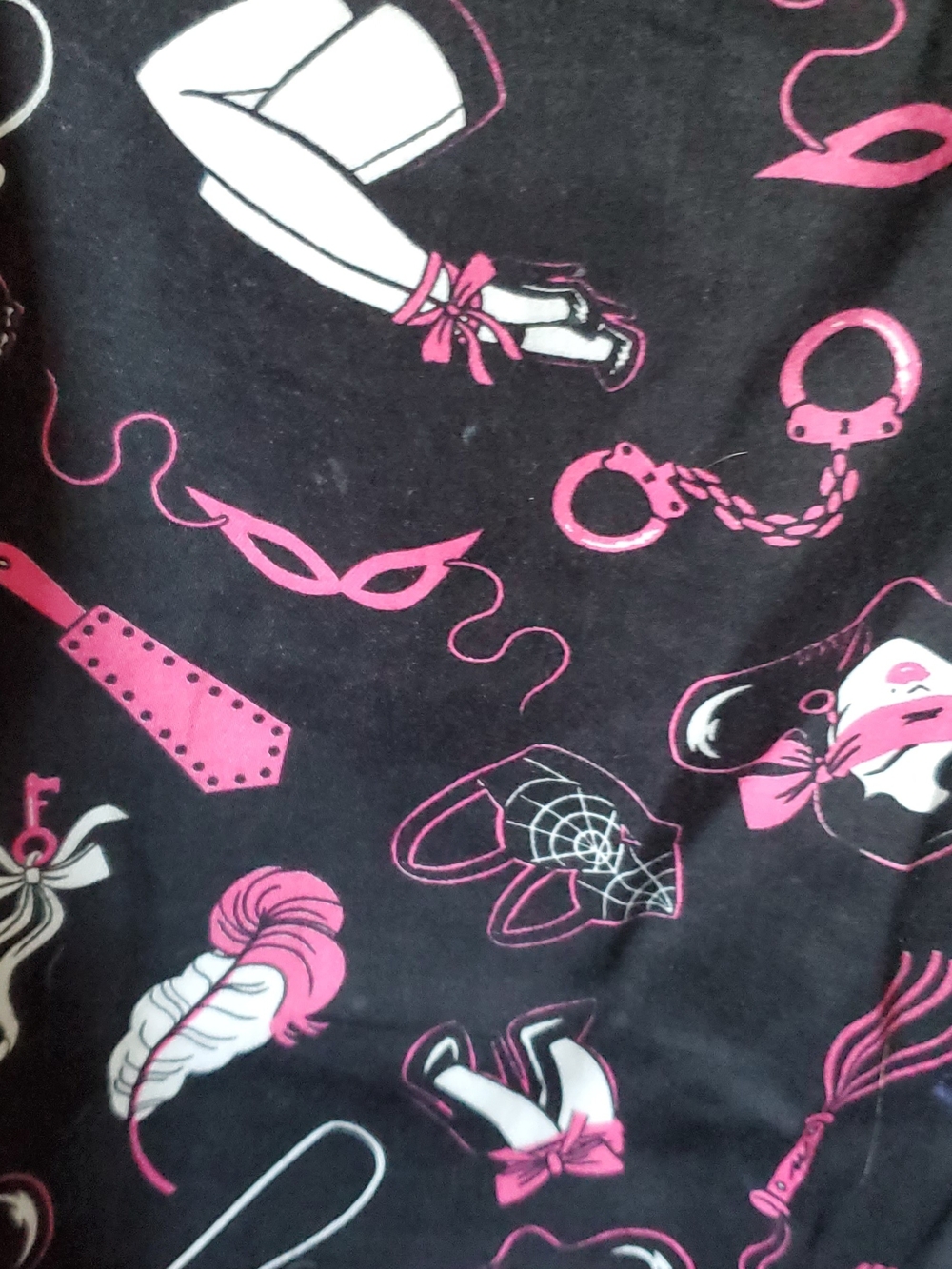 Vixen by Micheline Pitt Pencil Skirt in Frisky Fetish Print, Size Large GUC - Picture 6 of 8